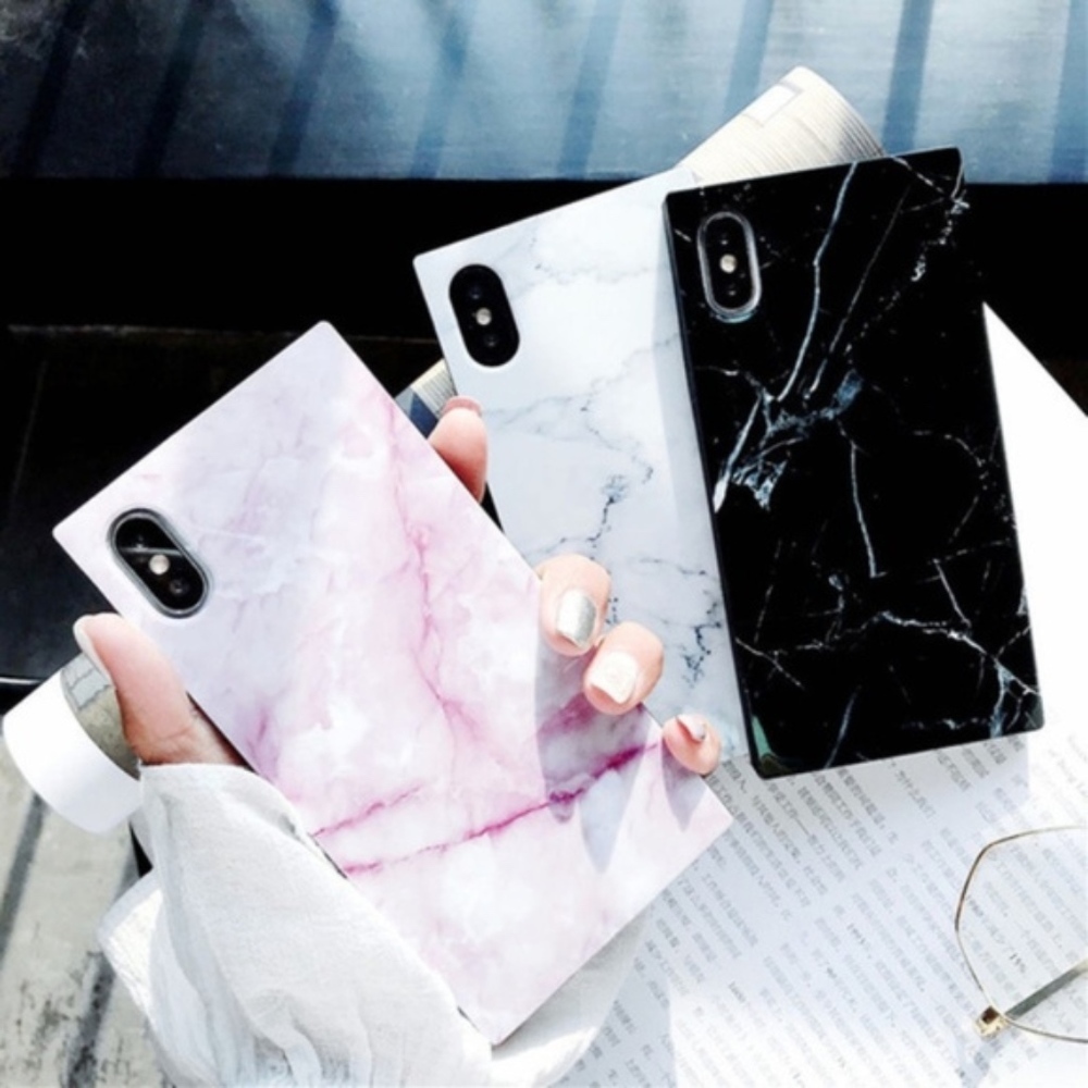 NEW iPhone 11/Pro/Max/XR/XS/Plu Marble Square case - Picture 3 of 7